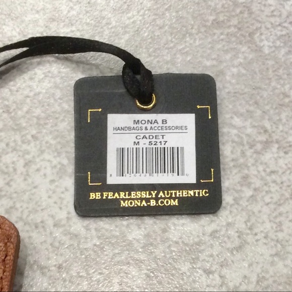 Mona B Upcycled Canvas & Leather Cadet Key Fob - Picture 3 of 3